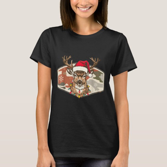 Camo Southern Local Boy Christmas Deer Hunting Xma T-Shirt (Front)