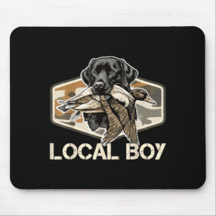 Camo Southern Local Boy Duck Hunting Black Lab Out Mouse Pad