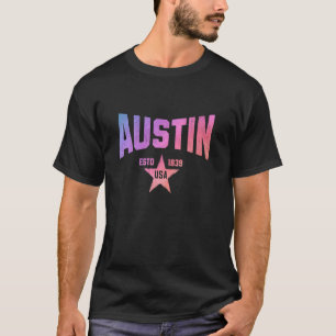 Camo Souvenir USA Star Austin Texas T-Shirt
