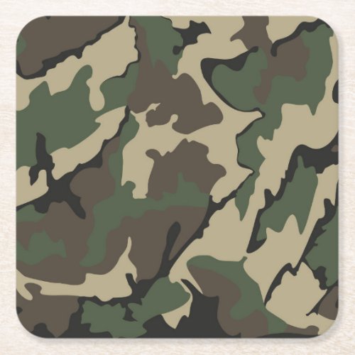 Camo Square Coasters set of 6