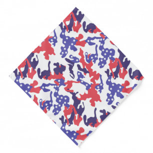 Camo & Stars Print Bandana