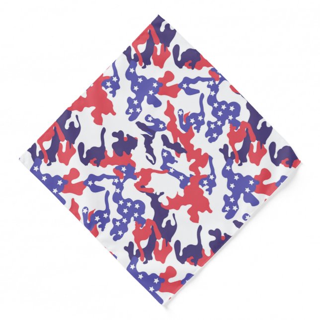 Camo & Stars Print Bandana (Front)