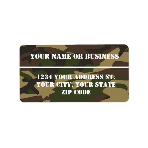 Camo Stencil Address Label