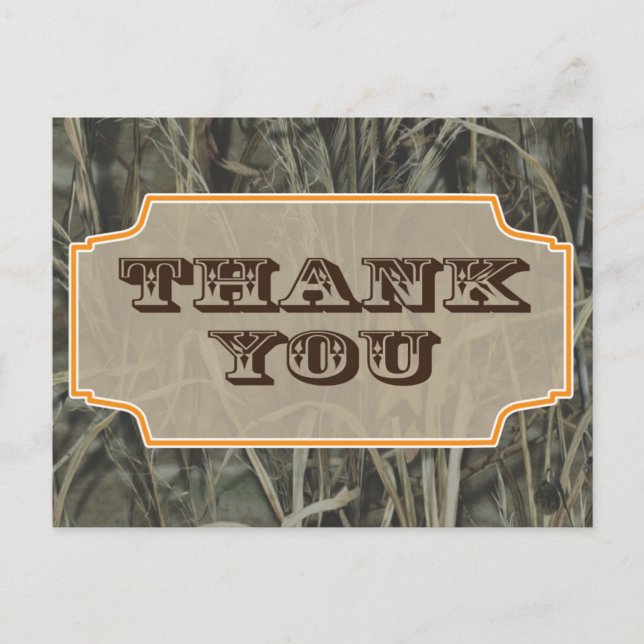 Camo Thank you postcards (Front)