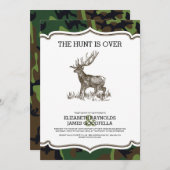 Camo The Hunt is Over Wedding Invitations (Front/Back)