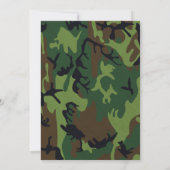 Camo The Hunt is Over Wedding Invitations (Back)