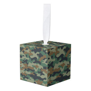 Camo Tissue Box Holder Cube Ornament