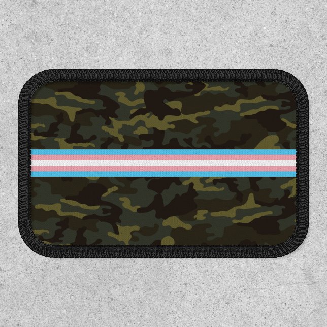 Camo Trans Pride Patch (Front)