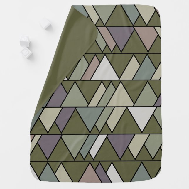 Camo Triangles  Baby Blanket (In Situ)