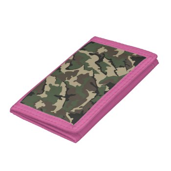 Camo  Trifold Nylon Wallet by StormythoughtsGifts at Zazzle