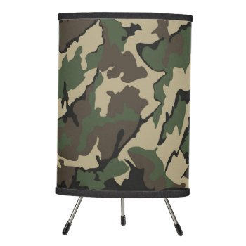 Camo  Tripod Lamp by StormythoughtsGifts at Zazzle