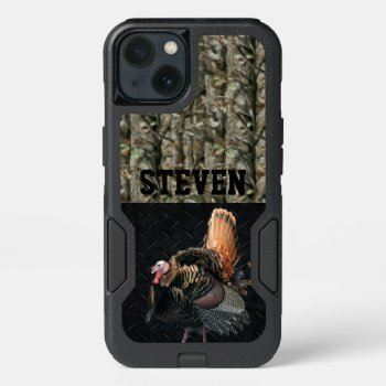 Camo Turkey Hunting Name Sports Men Hobby Iphone 13 Case by TheShirtBox at Zazzle