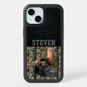 Camo Turkey Hunting Personalized Name iPhone 15 Case