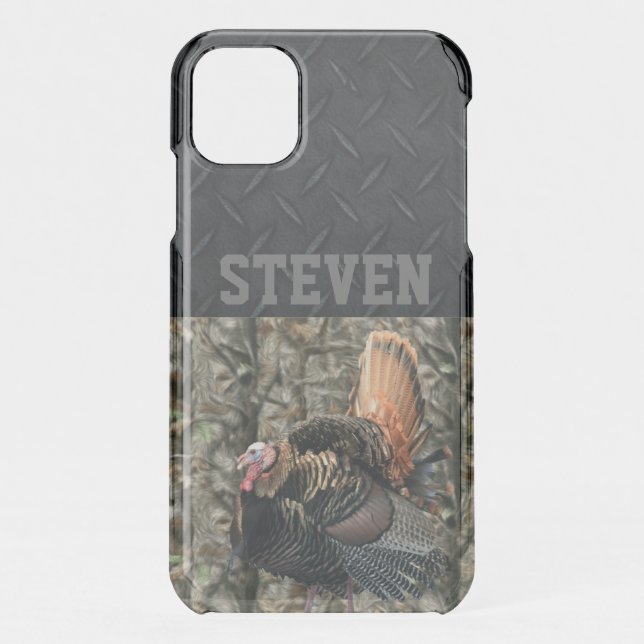 Camo Turkey Hunting Personalized Phone Case (Back)