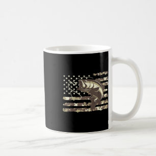 Camo Us Flag B Fish Cool Fishing Patriotic Men Wom Coffee Mug