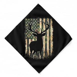 Camo US Flag Deer Hunting Camoflage Hunter Bandana