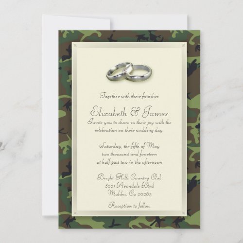 Camo Wedding Invitations