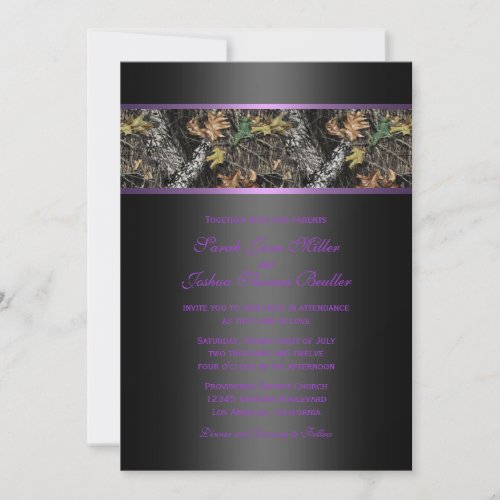 Camo Wedding Invitations