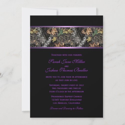 Camo Wedding Invitations