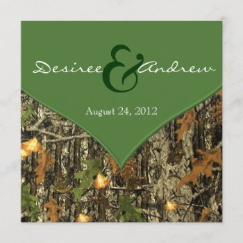 Camo Wedding Invitations by party_depot at Zazzle