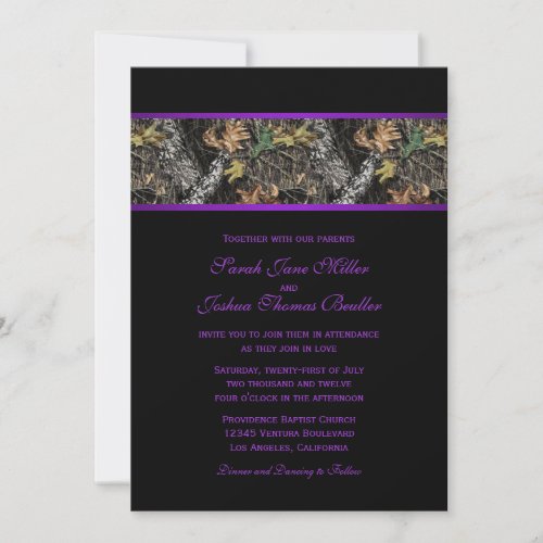 Camo Wedding Invitations