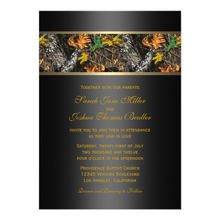 Camo Wedding Invitations