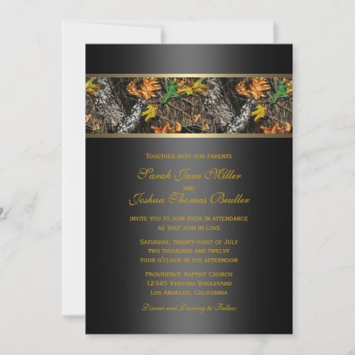 Camo Wedding Invitations