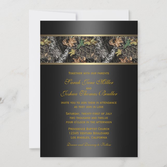 Camo Wedding Invitations (Front)