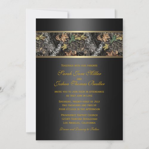 Camo Wedding Invitations