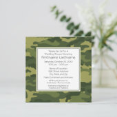 Camo Wedding Shower or Party Invitation (Standing Front)