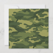 Camo Wedding Shower or Party Invitation (Back)