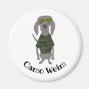Camo Weim Weimaraner Gray Ghost Dog Magnet