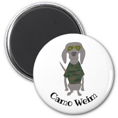 Camo Weim Weimaraner Gray Ghost Dog Magnet