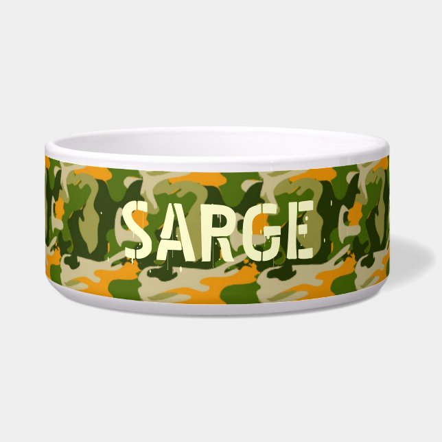 Camo with custom name bowl (Front)