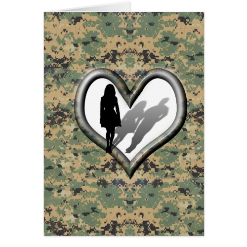 Camo Woman missing man Card