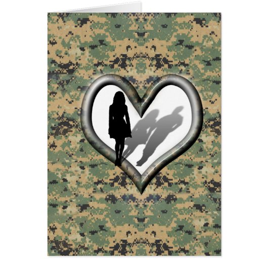 Camo Woman missing man Card (Front)