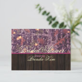 Camo Wood Pink Bridal Shower Invitation (Standing Front)