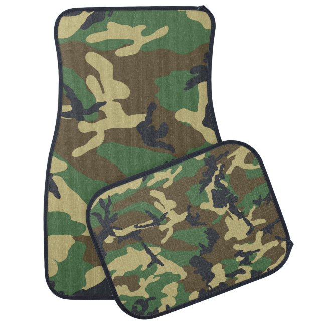 Camo Woodland Car Floor Mat (Set)