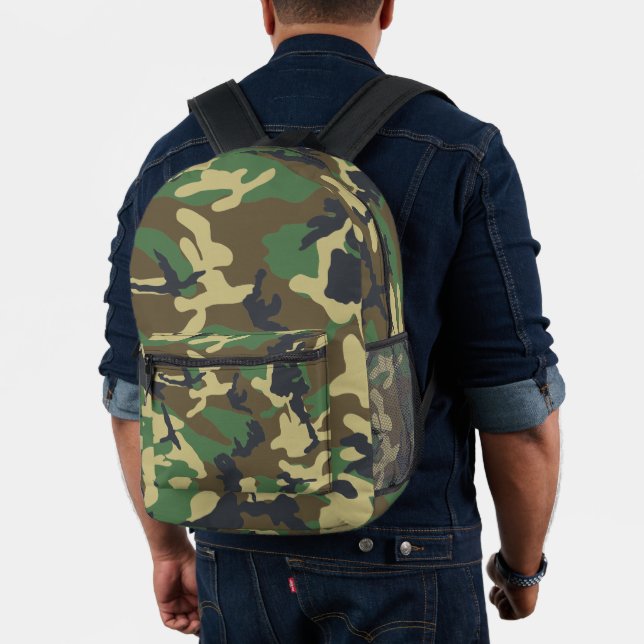 Camo Woodland Printed Backpack (Insitu (Model))