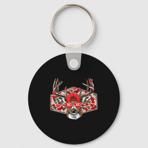Camo Xoxo Valentine Buck Deer Hunting Season Famil Keychain