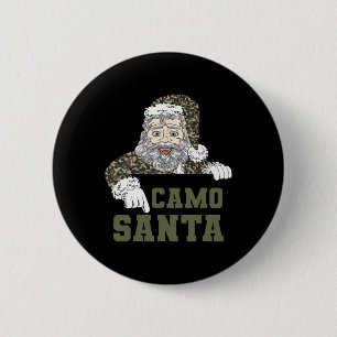 Camoflage Christmas Hunting Santa Camo Military Me Button