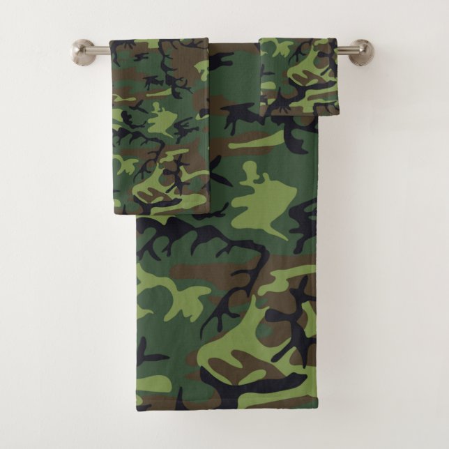 CAMOFLAGE HUNTING PATTERN BATH TOWEL SET (Insitu)
