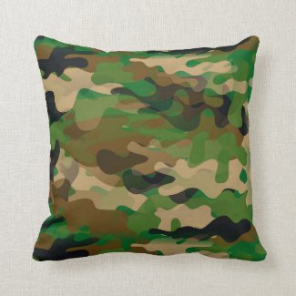 Camoflage-Style Throw Pillow