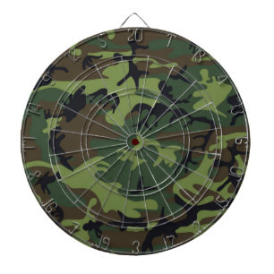 CAMOFLAUGE PATTERN DARTBOARD WITH DARTS
