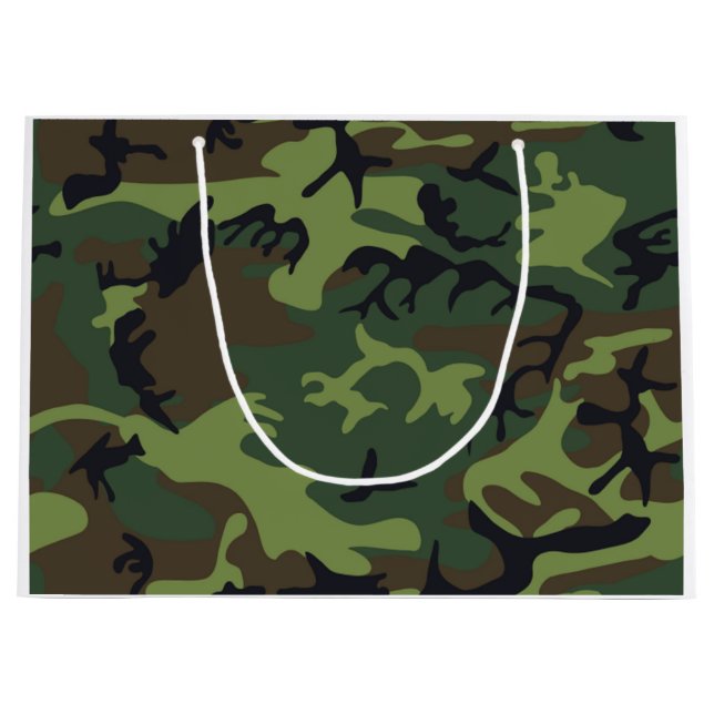 CAMOFLAUGE PATTERN LARGE GIFT BAG (Front)