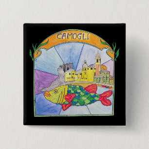 Camogli Fish Pinback Button