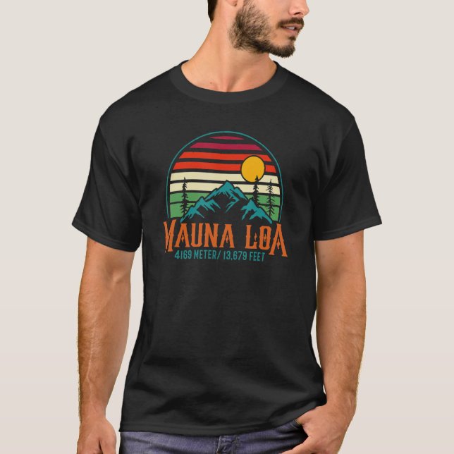 Camoing Hawaii Hiking Mountain Outdoor Mauna Loa T-Shirt (Front)