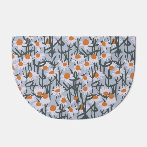 Camomile Calm Serene Grey Background Doormat