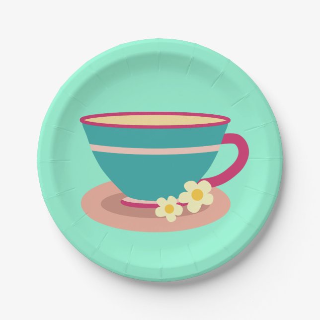 Camomile tea for tea lovers paper plates (Front)