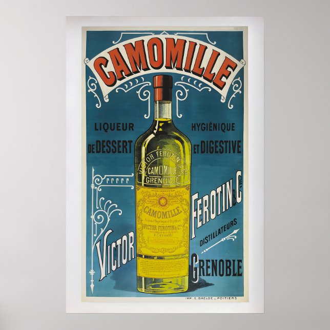 Camomille Liqueur de Dessert Victor Ferotin & Cie Poster (Front)